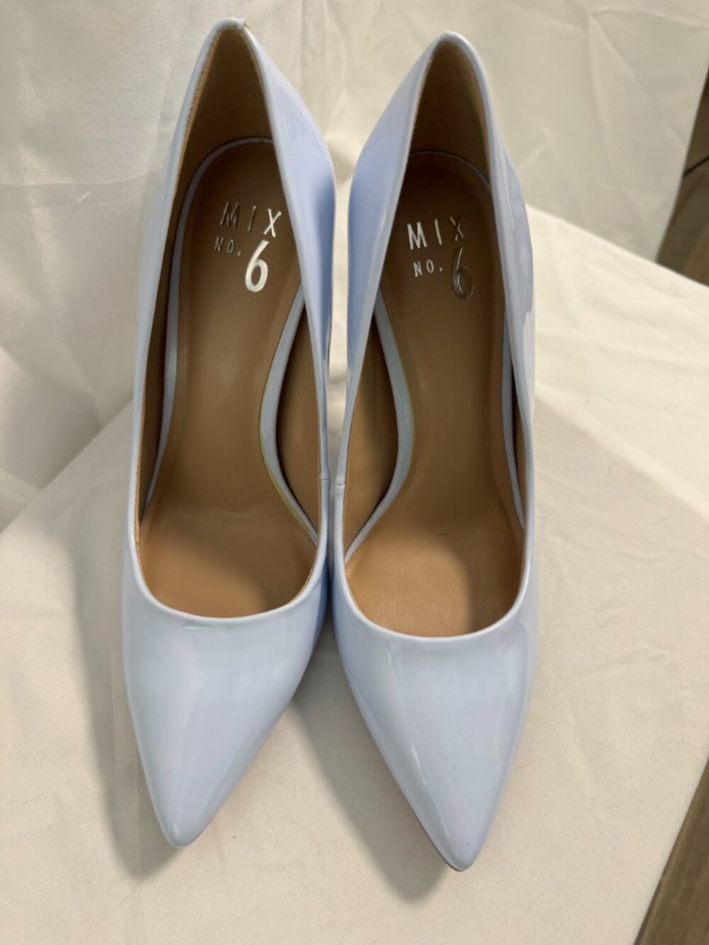 Mix No. 6 Periwinkle Patent Pointed Toe Pumps Sz 9.5 - Picture 5 of 6
